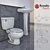 Regal Emporio Toilet & Washbasin 3D model small image 1