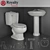 Regal Partenon Toilet and Washbasin Set 3D model small image 1