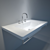 Catalano Canova Royal 90 - Elegant White Ceramik Sink 3D model small image 1