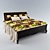 Elegant Belveder Noir Bed 3D model small image 1