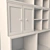 Customizable Children's Wardrobe with Shelves and Doors 3D model small image 2