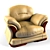 REDFORD Leather Chair 3D model small image 2