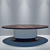 Elegante Marble and Leather Table 3D model small image 1