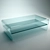 Sleek Glass Coffee Table with Shelves 3D model small image 1