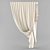 Elegant Beige Curtain 3D model small image 1