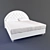 Elegant Nuvola Bed with Thin Legs 3D model small image 1