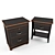 Sleek Bedside Chest Duo 3D model small image 1