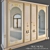 Title: Silik Niobe: Classic 6-Door Wardrobe with Ornate Details 3D model small image 1