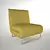 Sleek Modern Armchair 3D model small image 1