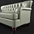 Luxury Cigar Leather Sofa 3D model small image 2