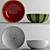 Bright Bliss Ceramic Bowls 3D model small image 3