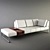 Riva Patmos: White Leather Sofa 3D model small image 1