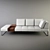 Riva Patmos: White Leather Sofa 3D model small image 2