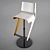 Sleek Wood Bar Stool 3D model small image 3