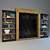 BAMAX Antique Effect Bookcase & TV Niche 3D model small image 2