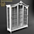 Stylish 3-Door Collector's Cabinet 3D model small image 1