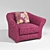 RoyBosh Scarlett - Classic Armchair 3D model small image 1