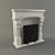 Elegant Marble Fireplace 3D model small image 1