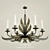 Elegant VILLANDRY BLACK Chandelier 3D model small image 1