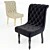 Luxury Aberdeen Tufted Dining Chair 3D model small image 1