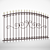 Elegant Wrought Iron Fence Sections 3D model small image 2