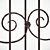 Elegant Wrought Iron Fence Sections 3D model small image 3