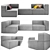 Carmo CA26 Divan: Versatile Styles & Colors 3D model small image 1