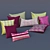 Harlequin Fabric Pillows: Decorate with Style 3D model small image 1