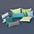 Harlequin Fabric Pillows: Decorate with Style 3D model small image 3