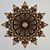 Elegant Floral Decor Rosette 3D model small image 1