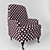 Patterned Beanbag Chair 3D model small image 1