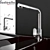 Stainless Steel Swivel Spout Sink Mixer 3D model small image 1