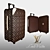 Luxury Louis Vuitton Travel Luggage 3D model small image 1