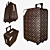 Luxury Louis Vuitton Travel Luggage 3D model small image 2