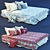 Premium Bed Linens: Two Fabric Variations 3D model small image 1