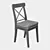 Comfort and Style: Ikea Ingolf Chair with Ulla-May Pillow 3D model small image 3