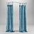 Elegant Drapery Sheer Curtains 3D model small image 1