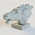 Stone Horse Head Sculpture 3D model small image 2