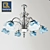 Elegant Silver Chandelier 3D model small image 1