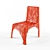 Sleek Extruded Chair 3D model small image 1