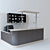 Sleek Kitchen Bar Counter 3D model small image 2