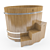 Customizable Bentwood Oval Baptistry 3D model small image 1