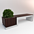 Rustic Bush Bench 3D model small image 1