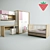 NewJoy Pink Bunny Children's Furniture Set 3D model small image 1