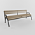 Classic Steel Bench - 1800 x 650 3D model small image 1