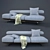 Luxurious Wing Sofa: Modern Elegance 3D model small image 1