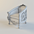 Wooden Accent Armchair 3D model small image 2