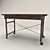 Modern Wood and Metal Desk 3D model small image 1