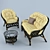 Elegant Rattan Churchill Set 3D model small image 2