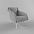 Elegant Mid-Century Lounge Chair 3D model small image 3